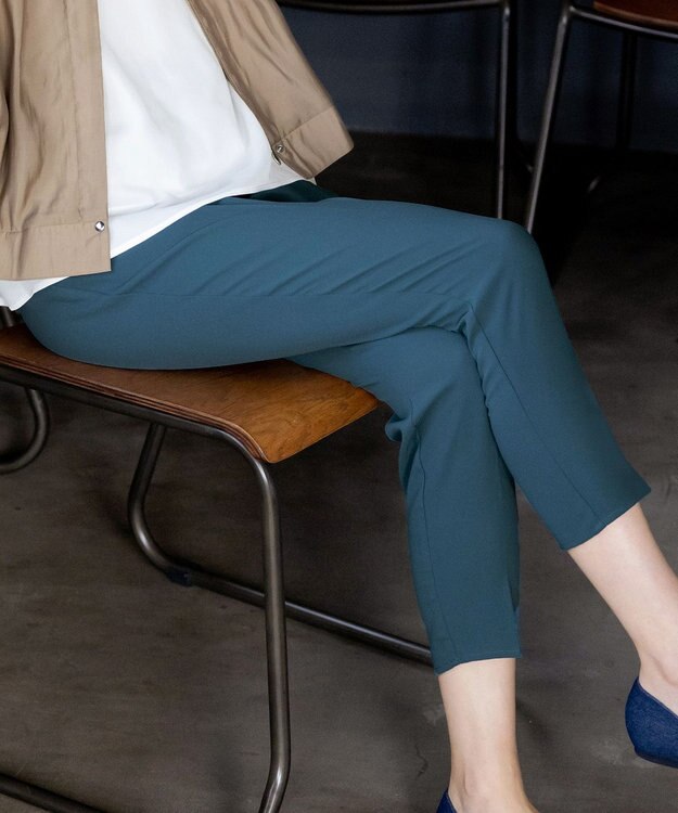 Tiaclasse 【洗える】ドロストテーパードパンツ グリーン