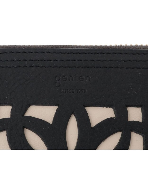 genten 【WEB限定復刻】コメットカットワーク ミニ財布 クロ