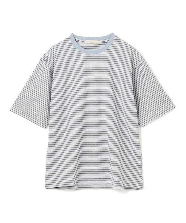 UNFILO MENS 【OCEANS 雑誌・web 掲載】スマート ストレッチ TEE【男女兼用/ギフトにもおすすめ】 グレーボーダー
