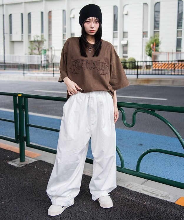 WEGO 【ユニセックス着用ITEM/SMLサイズ展開】イージーサーカスパンツ ホワイト