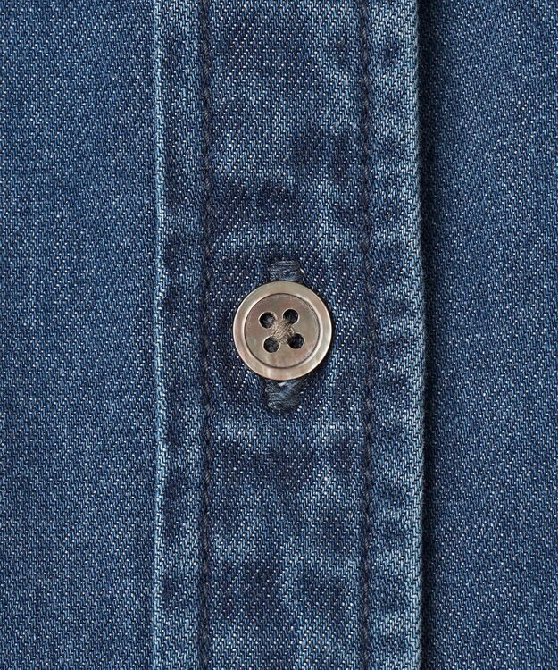 23区 【Oggi4月号掲載/洗える】23区DENIM ライトダンガリー シャツワンピース インディゴ