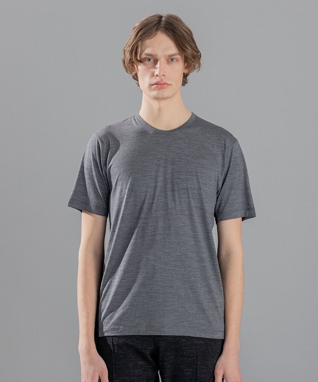 JOSEPH HOMME SUMMER WOOL JERSEY CREW NECK TEE ライトグレー系