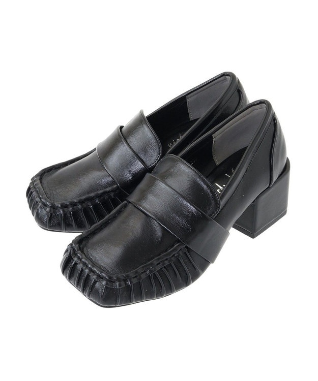 Green Parks ・ｒｉｃｈ　ｂｌｕｅ　ヒールローファー