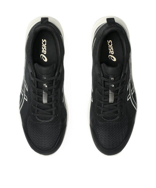 ASICS WALKING ゲルファンウォーカー メンズ 4E相当 ブラック×オフホワイト