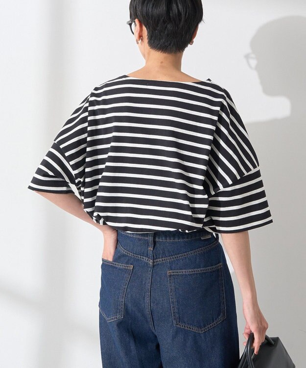 AMERICAN HOLIC バスクボーダー半袖プルオーバー Black