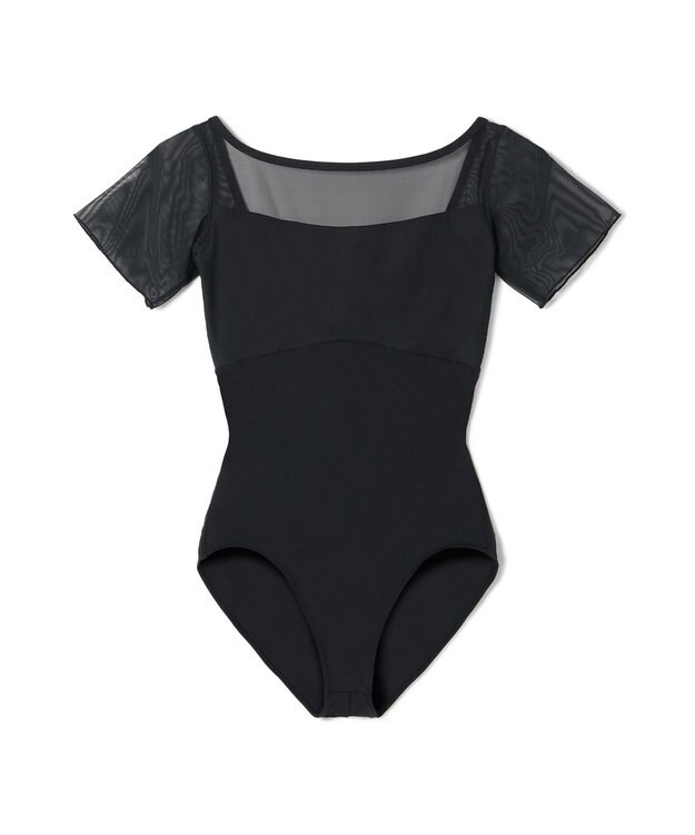 Chacott ハーフスリーブレオタード ブラック