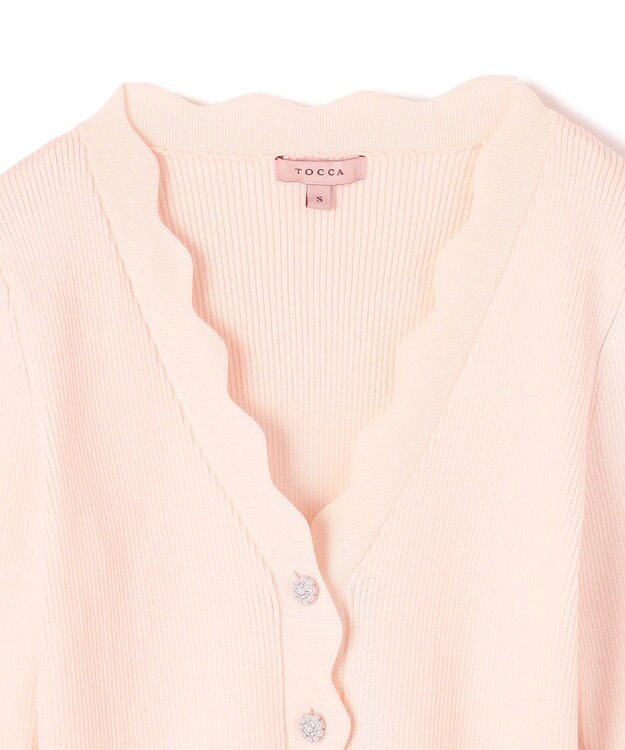 TOCCA ZIGZAG KNIT カーディガン ピンク系