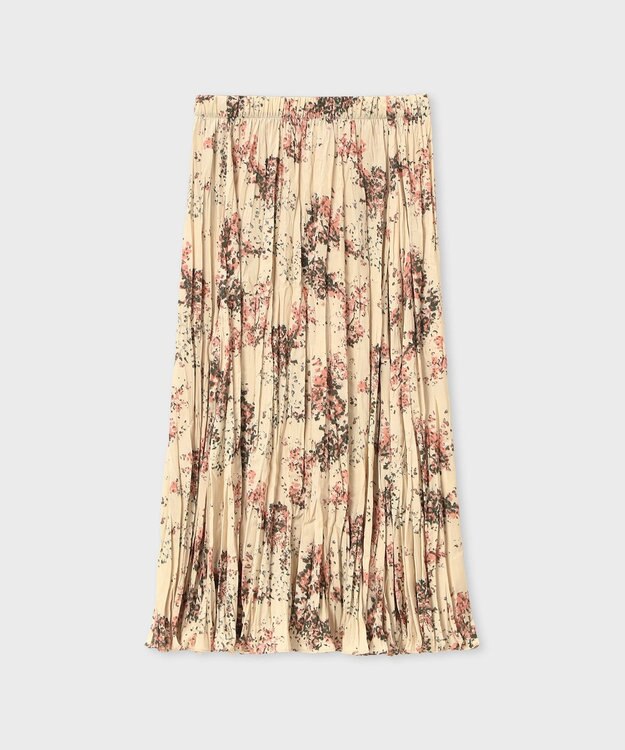 Paul Smith Painterly Buds プリーツスカート グレイッシュベージュ