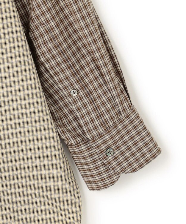 J.PRESS YORK STREET 【UNISEX】ミニチェック クレイジーパターンシャツ ブラウン系8