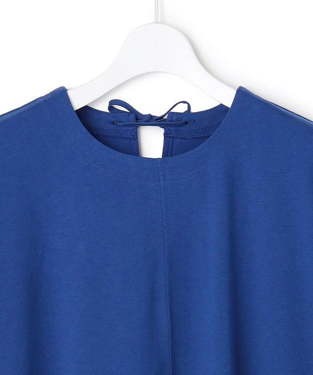 J.PRESS YORK STREET 【WOMEN】キャップスリーブAラインワンピース ブルー系