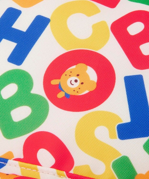 MIKI HOUSE HOT BISCUITS 【Mサイズ】 ロゴ総柄 リュック マルチカラー