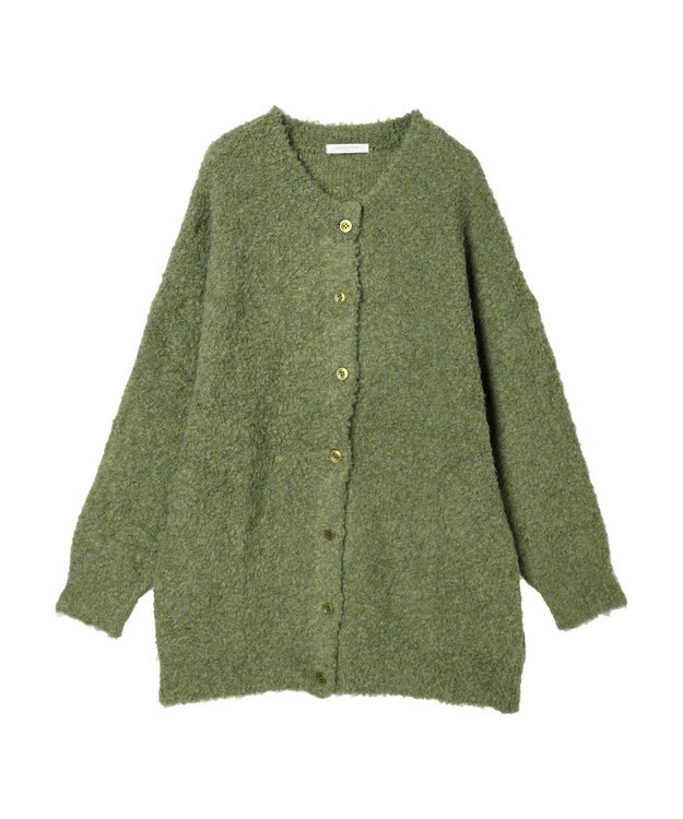 Green Parks ブークレゆるニットカーディガン Green