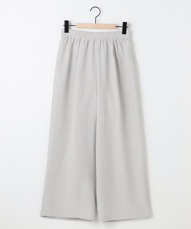 SHARE PARK LADIES ドライタッチリネンライクパンツ ライトグレー系