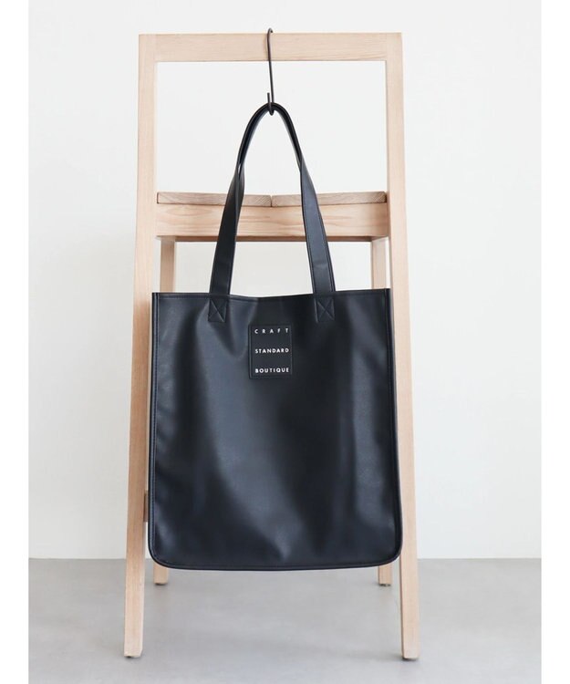 CRAFT STANDARD BOUTIQUE フェイクレザースクエアトート Black
