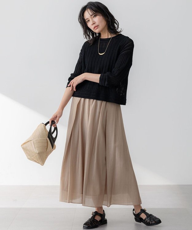 23区 VIOLAｄORO アバカ メッシュ  2WAY バケットバッグ ブラック系