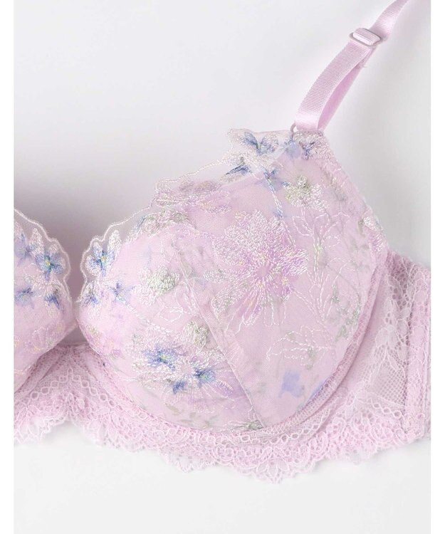 une nana cool Accent flower バックスタイルまでかわいい 3/4カップブラジャー PI