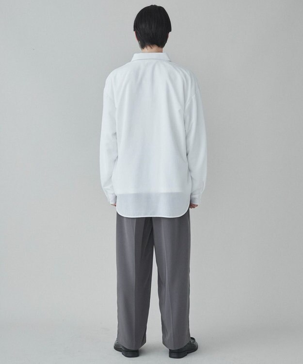 WEGO 【ユニセックス着用ITEM/SMLサイズ展開/冷房対策/紫外線対策】シアーBIGシャツ ホワイト