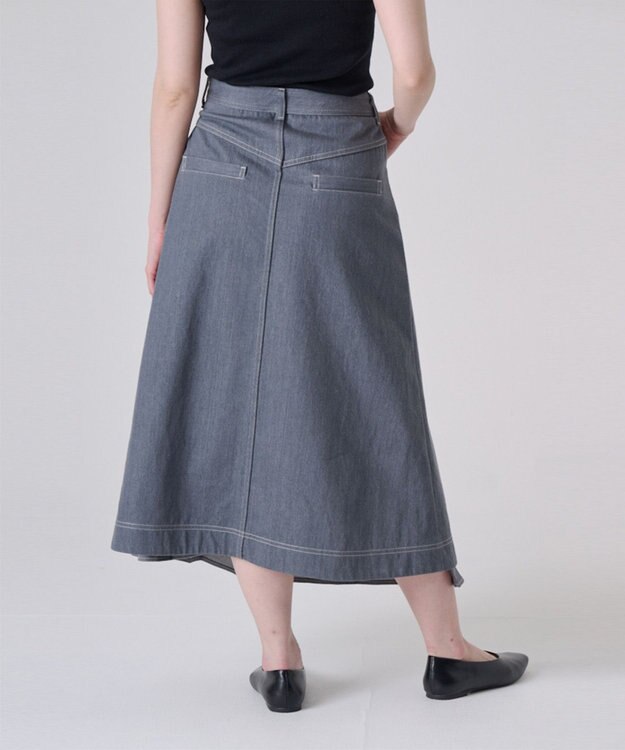 Ripo trenta anni ASYMMETRY デニムスカート GRAY
