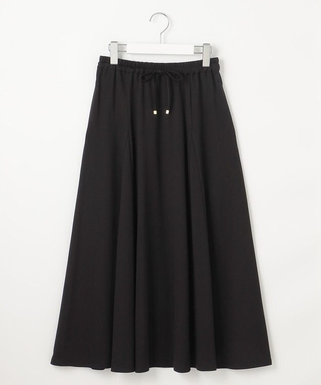 J.PRESS LADIES 【洗える】トリコットバイオ フレア スカート ブラック系