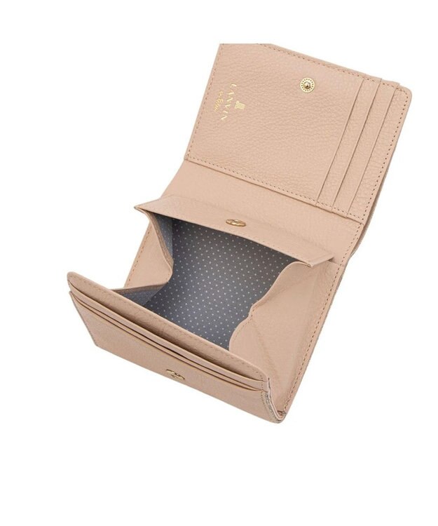 LANVIN en Bleu メラニー 二つ折りBOX財布 ピンクベージュ