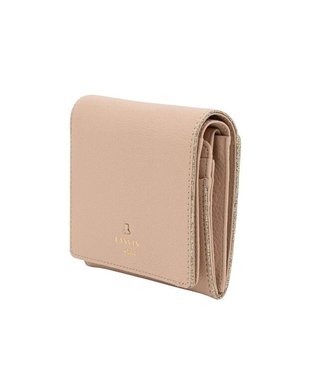 LANVIN en Bleu メラニー 二つ折りBOX財布 ピンクベージュ