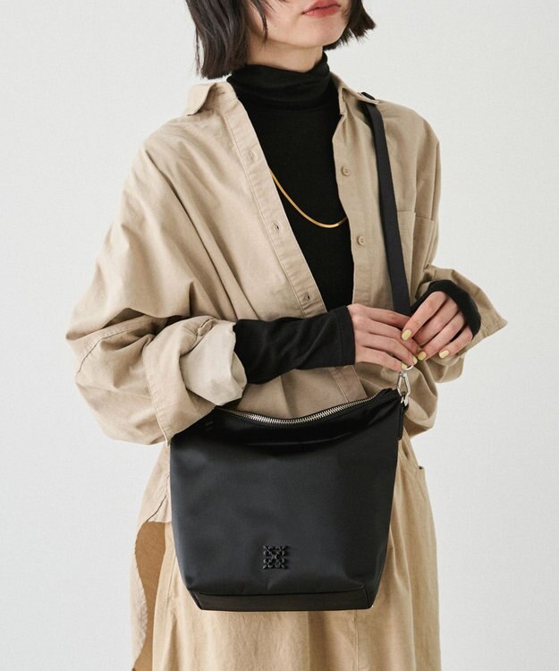 russet クラウズナイロン2WAYミニショルダーバッグ(CE-1683) Black