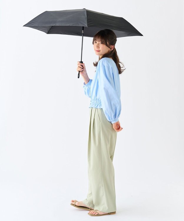 MOONBAT 【超撥水/自動開閉】フロータス(FLO(A)TUS) 折りたたみ傘 無地 UV 60cm ブラック