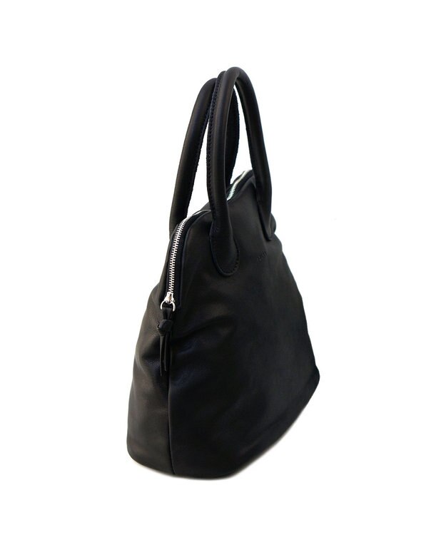 FOLNA RD ソフトレザーブガッティボストンバッグ ブラック