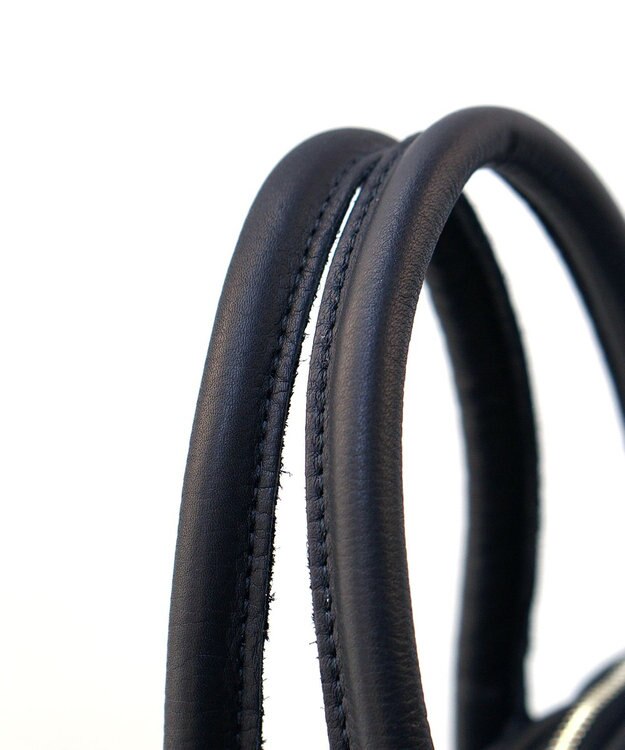 FOLNA RD ソフトレザーブガッティボストンバッグ ブラック