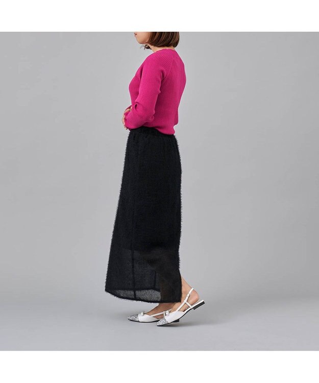 MODE ET JACOMO <carino>グリッターコンビフラットシューズ ホワイトコンビ