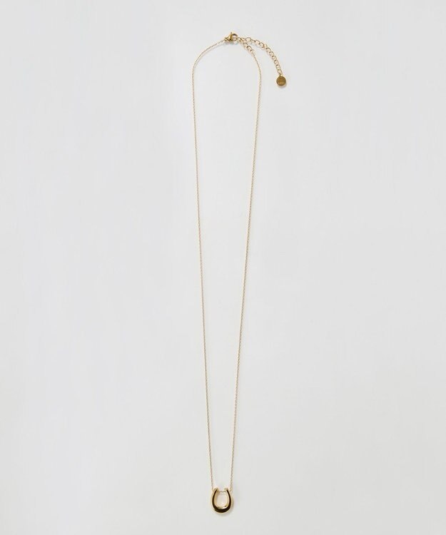 Phoebe 〈金属アレルギー対応〉メタリックホースシューネックレス　ゴールド　ステンレス/馬蹄/蹄鉄/ラッキーモチーフ/ギフト/プレゼント/大ぶり ゴールド