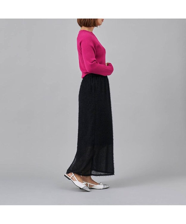 MODE ET JACOMO <carino>グリッターコンビフラットシューズ ホワイトコンビ