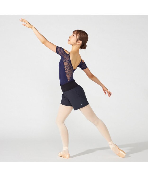 Chacott 【MADOKA SUGAI】オフショルダーレオタード ブラックベリー