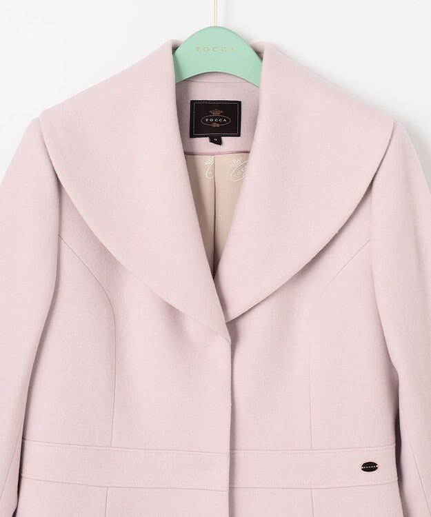 TOCCA MUSE ショールカラーコート ピンク系