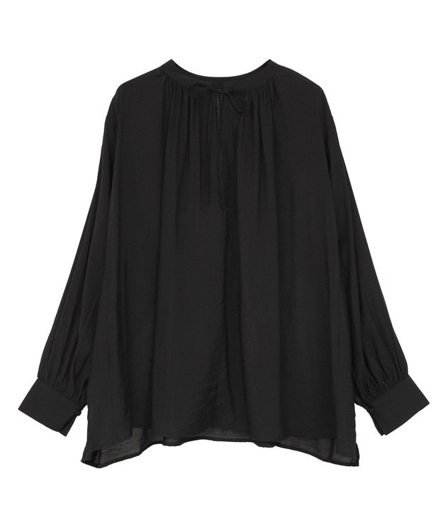 AMERICAN HOLIC スキッパーギャザーブラウス Black