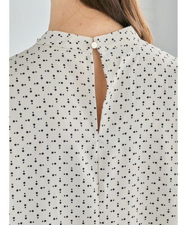 Te chichi パターンアソート5分袖ボウタイブラウス ベージュ