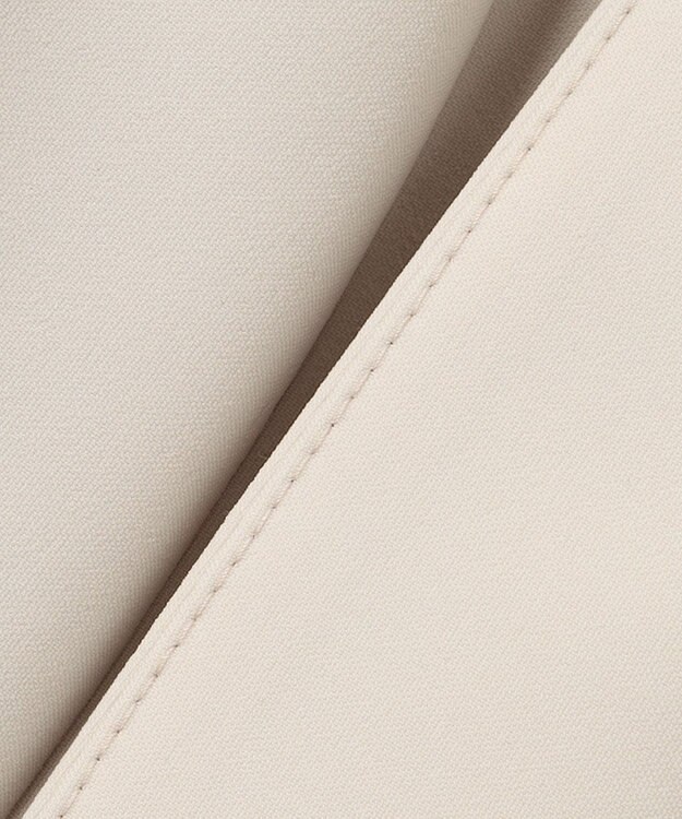 ANY SIS 【セットアップ対応】セレモニーダブルクロス ノーカラー ジャケット ベージュ