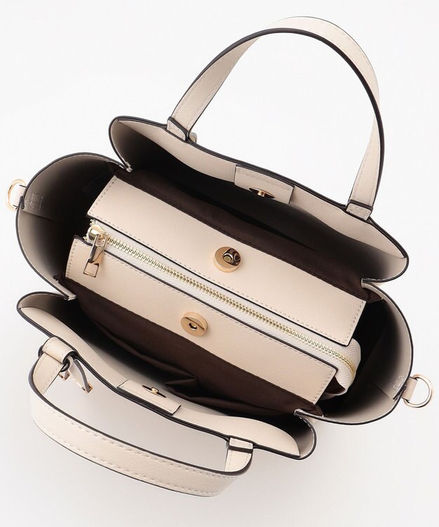 LA BAGAGERIE 【MONICA】ボウタイリボンハンドバッグ アイボリー