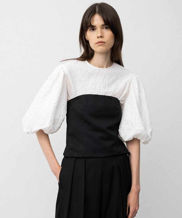 NAVE 【Nave】ウールポリエステルツイル ビスチェ ブラック系