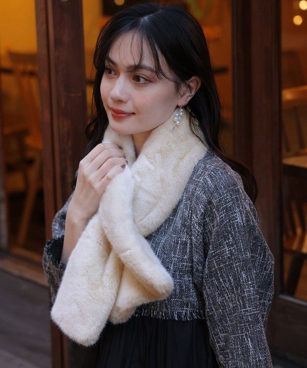 Tiaclasse フェイクファーティペット アイボリー