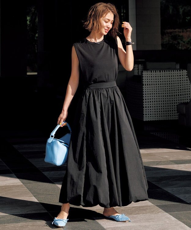 UNFILO ドライタッチフライス ノースリーブT ブラック