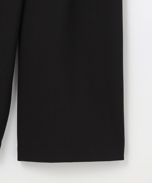 組曲 【暖かい・ストレッチ】バックウォームワイドタックパンツ ブラック系