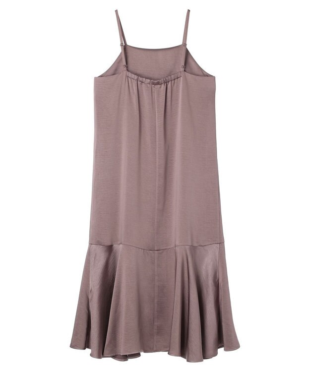 earth music&ecology サテンキャミワンピース Beige