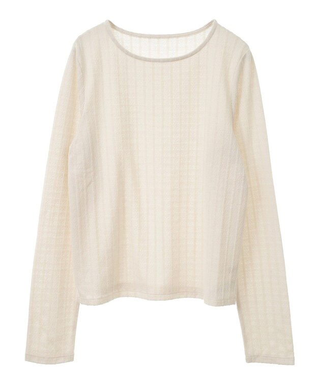 earth music&ecology ぽこぽこプルオーバー Ivory