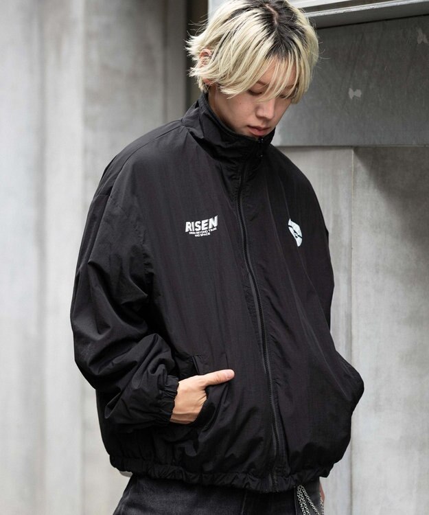 WEGO 【ユニセックス着用ITEM/リバーシブル/2WAY】リバーシブルフリースブルゾン ブラックその他