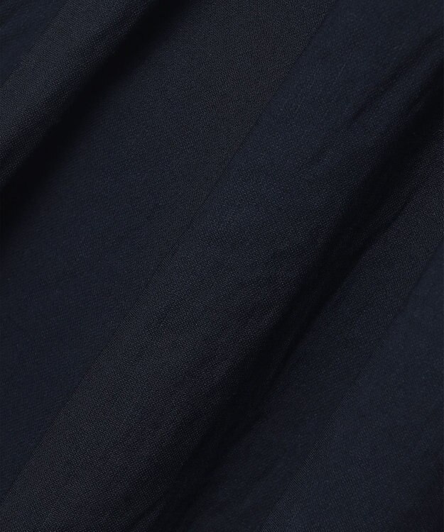 23区 【R(アール)】クリスピーリネンストレッチ 半袖ワンピース ネイビー系