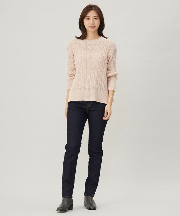 J.PRESS LADIES S 【洗える】BASIC STRETCH DENIM スキニー パンツ インディゴ系