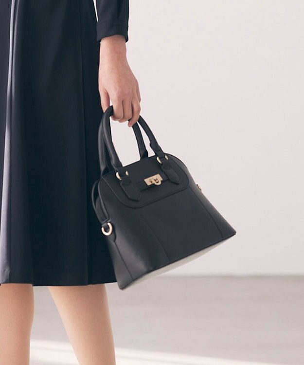 ANY SIS 【2WAY】ラインベルトブガッティ バッグ ブラック