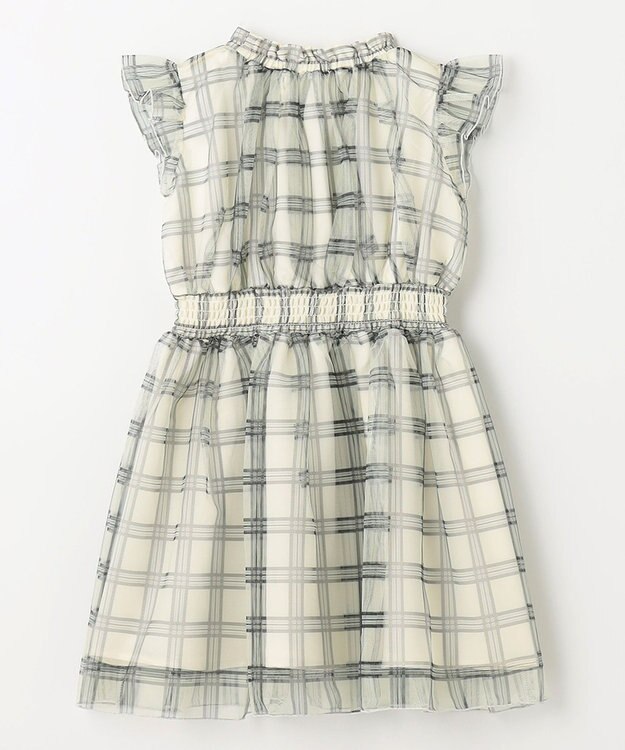 組曲 KIDS 【110-140cm】ノエルチェックチュール ワンピース オフホワイト系5