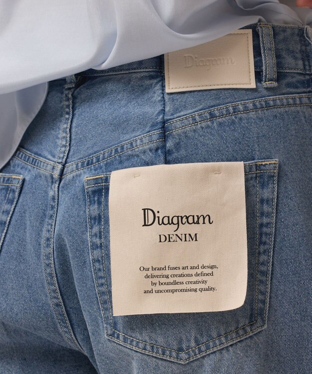 GRACE CONTINENTAL リメイクストレートデニムパンツ ブルー